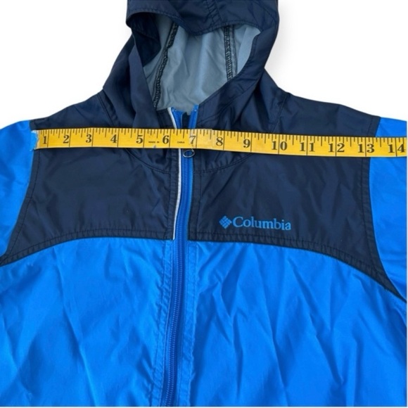 Columbia ‘Glennaker’ Two-Tone Blue Black Kids Rain jacket GUC - Picture 9 of 15